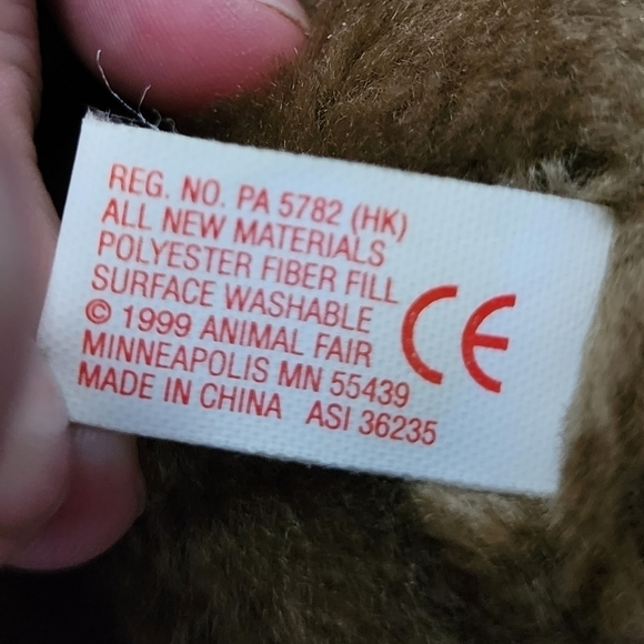 Vintage 1999 Animal Fair Brown Teddy Bear Plush Stuffed Animal 19" Soft Toy EUC - Picture 9 of 9